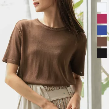 トップス C クルーネックサマーニットトップス [C5503] - レディースファッション