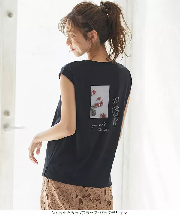 選べる3Typeプリントスリーブレストップス [C5514]   　 | トップス全品送料無料！9/11(金)18:00〜9/14(月)朝11:59まで