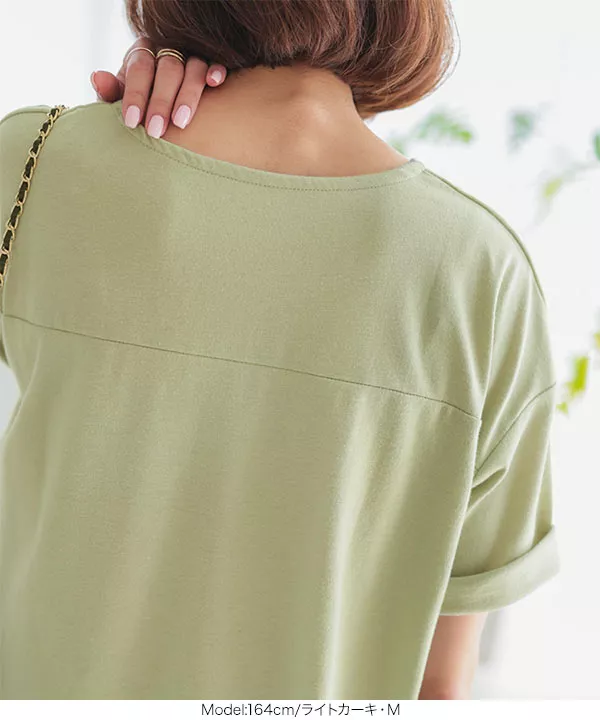 ラウンドヘムビッグチュニックTシャツ [C5533]   　 | トップス全品送料無料！9/11(金)18:00〜9/14(月)朝11:59まで
