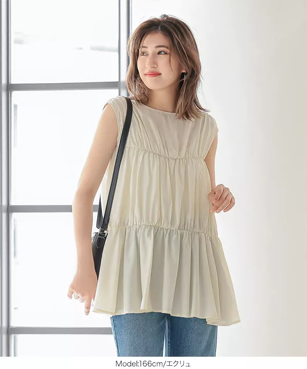 シアーティアードトップス [C5535]   　 | トップス全品送料無料！9/11(金)18:00〜9/14(月)朝11:59まで