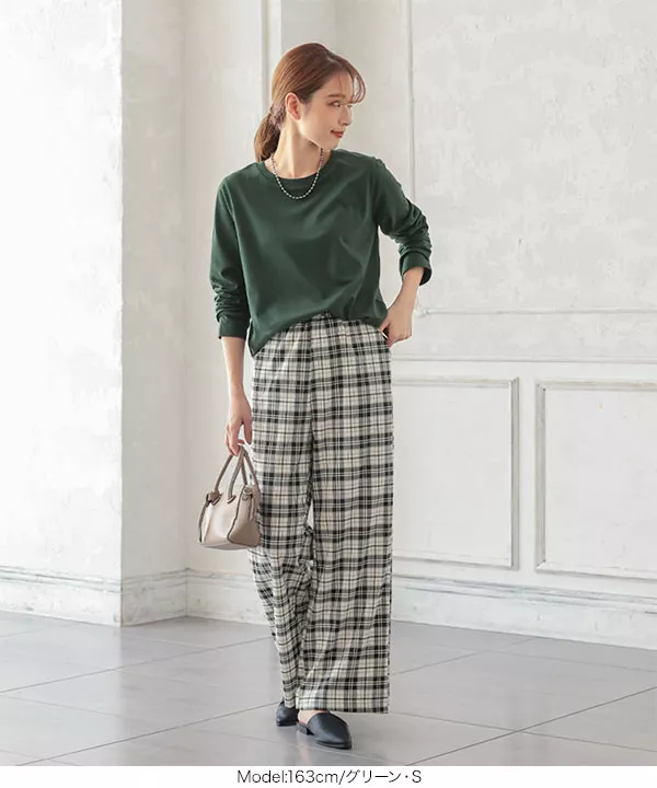 コットン100%シンプルロンT [C5610] - レディースファッション通販