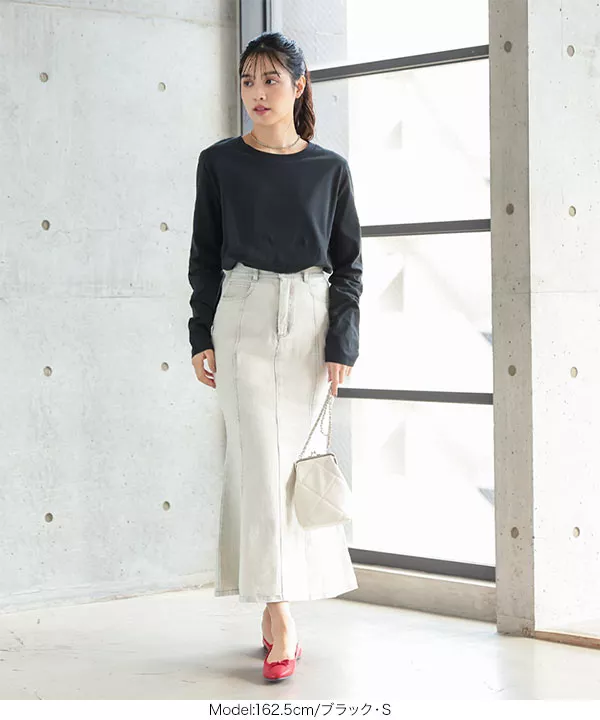 コットン100%シンプルロンT [C5610] - レディースファッション通販