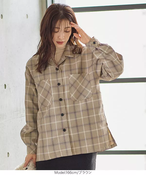 チェック柄ジャケットシャツ [C5645] - レディースファッション通販