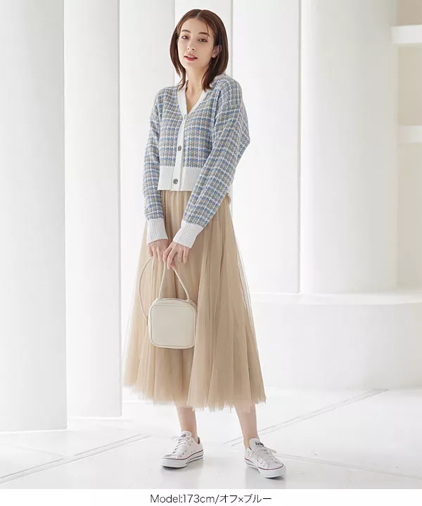 ツイードショートカーディガン [C5722] - レディースファッション通販