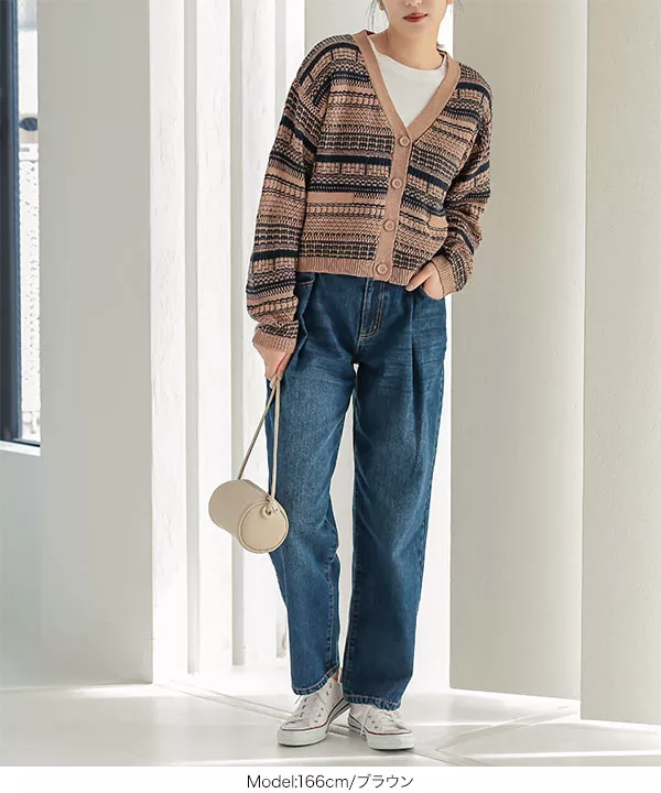 カーディガン風ニット ツイード風ニットカーディガン [C5745] - レディースファッション通販