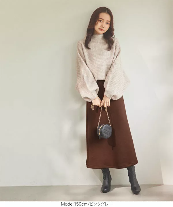 ウォッシャブルふんわりドルマンニットトップス [C5755] - レディース