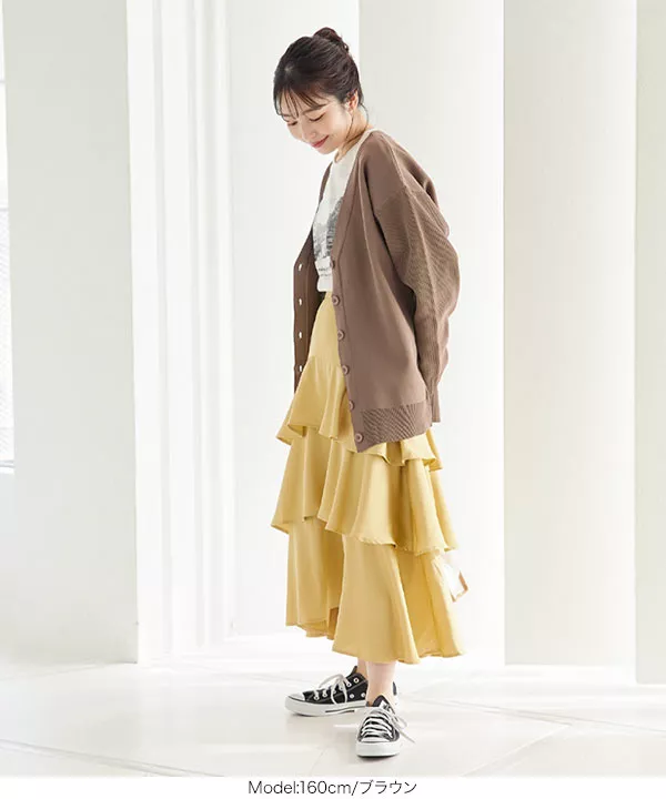 バックシームカラーカーディガン [C5788]   　