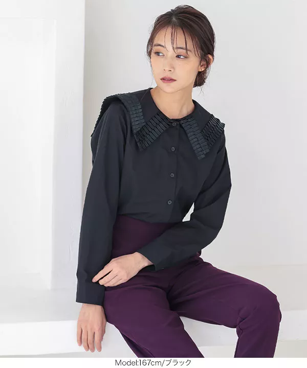 デザインカラーブラウス [C5822]] - レディースファッション通販 神戸