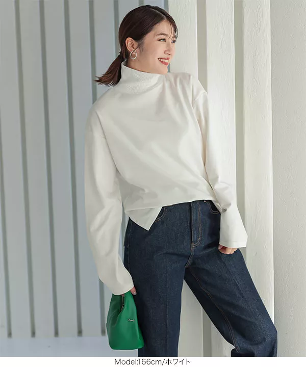 low classic タートルトップス Low Classic アイボリー ハイネック長袖