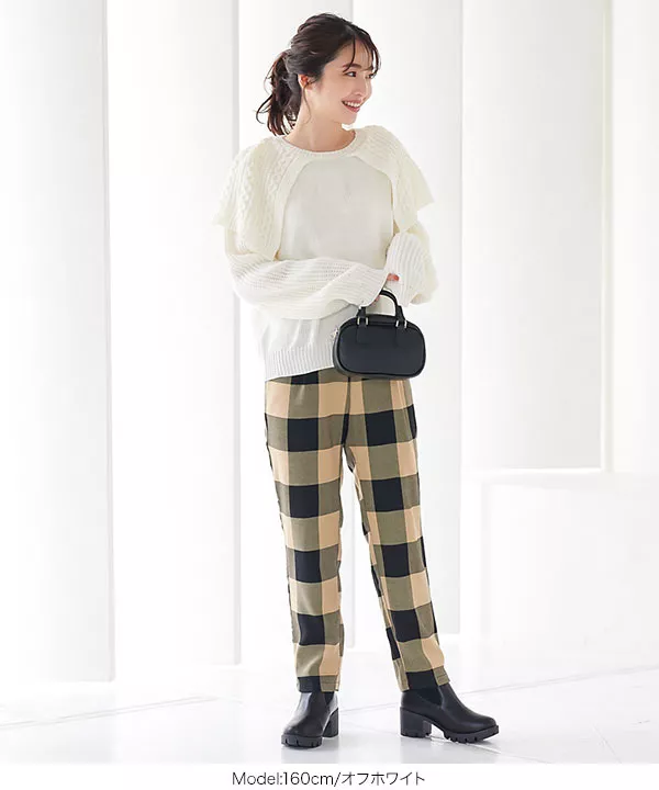 カラー付きニットトップス [C5868] - レディースファッション