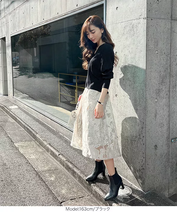 ［ 岡部あゆみさんコラボ ］ランダムリブニットカーディガン [C5935]   　