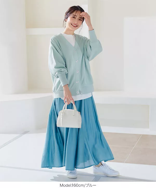 リングスナップボタンスウェットカーディガン [C5939] - レディース