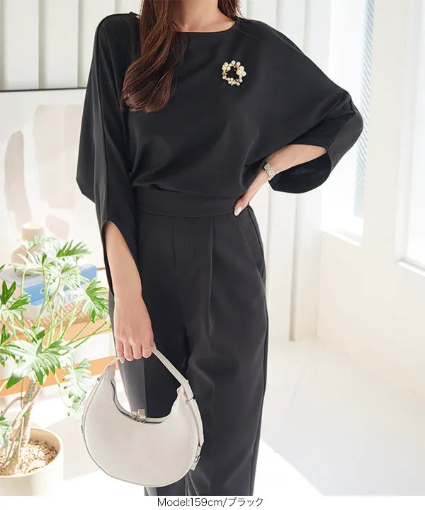 ハレの日も頼れる 華やかデザイン袖ブラウス [C5969] - レディース