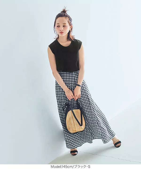 田中亜希子さんコラボ ]［選べる2size］シルケットノースリーブ