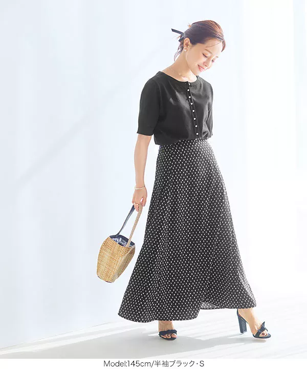 田中亜希子さんコラボ ]3Wayパールボタンニットカーディガン [C5973