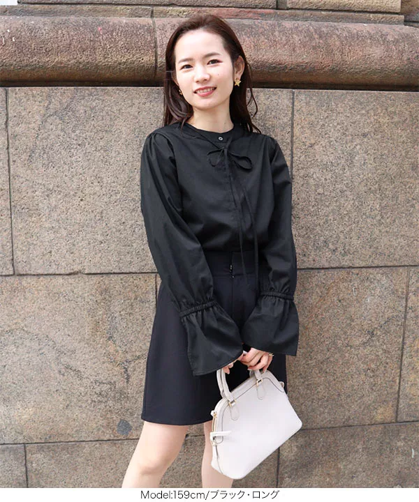 maiさんコラボ ] 選べる2タイプ 前後2wayキャンディースリーブブラウス