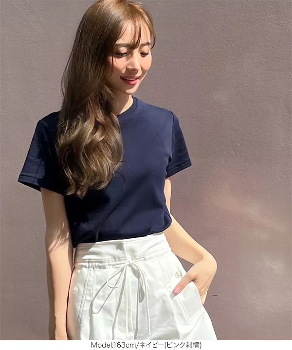 [ 岡部あゆみさんコラボ ］バック刺繍Ｔシャツ [C6075]   　