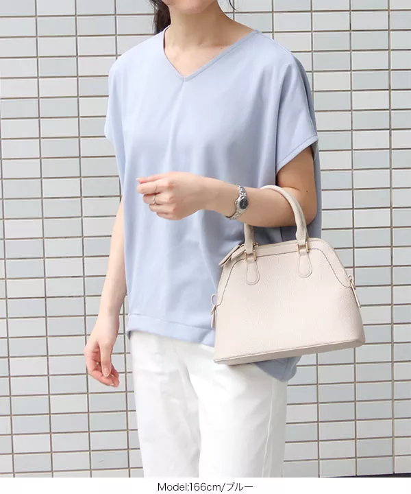 裾タック入りフレンチスリーブカットソー [C6096]   　