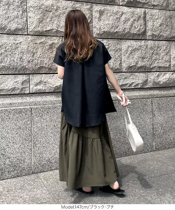 [ プチレタス ]フレンチスリーブロングシャツ [C6106]   　