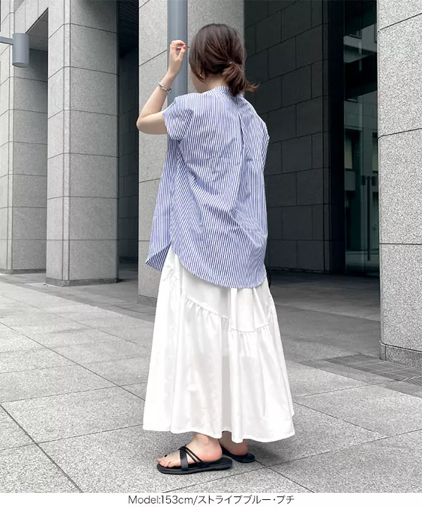 [ プチレタス ]フレンチスリーブロングシャツ [C6106]   　