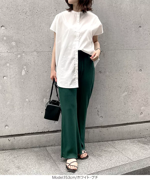 [ プチレタス ]フレンチスリーブロングシャツ [C6106]   　