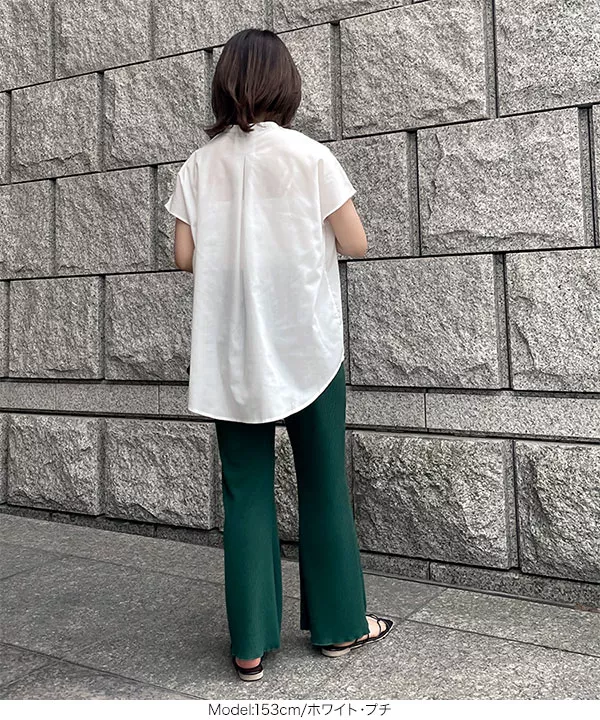[ プチレタス ]フレンチスリーブロングシャツ [C6106]   　