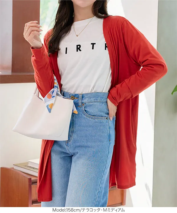 選べる2丈 接触冷感カットソーカーディガン [C6163] - レディース