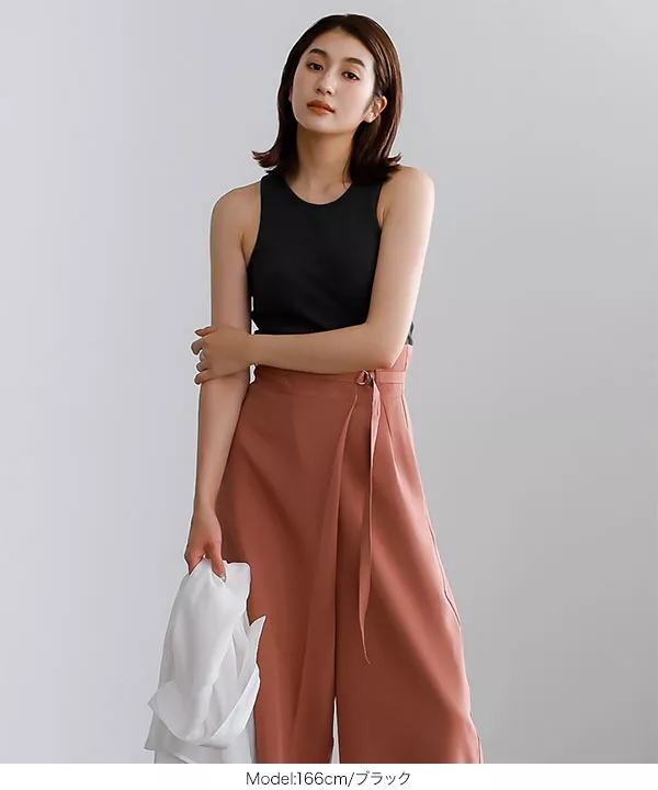 カップ付きアメスリリブトップス [C6215]   　 | トップス全品送料無料！10/2(金)18:00〜10/5(月)朝11:59まで