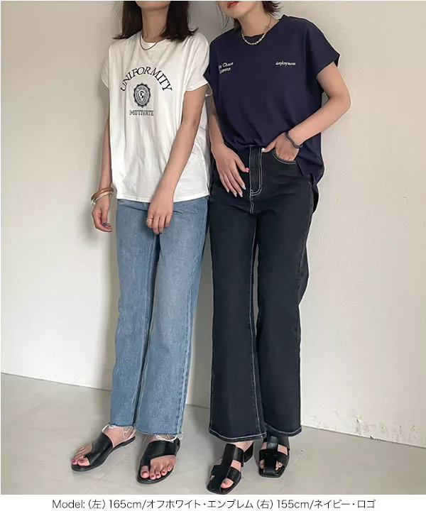 選べるデザイン フレンチ刺繍Tシャツ [C6227]   　
