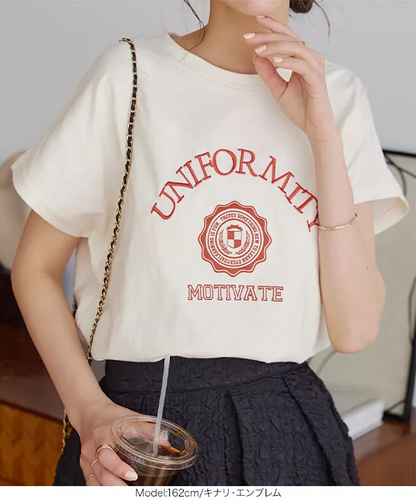 選べるデザイン フレンチ刺繍Tシャツ [C6227]   　