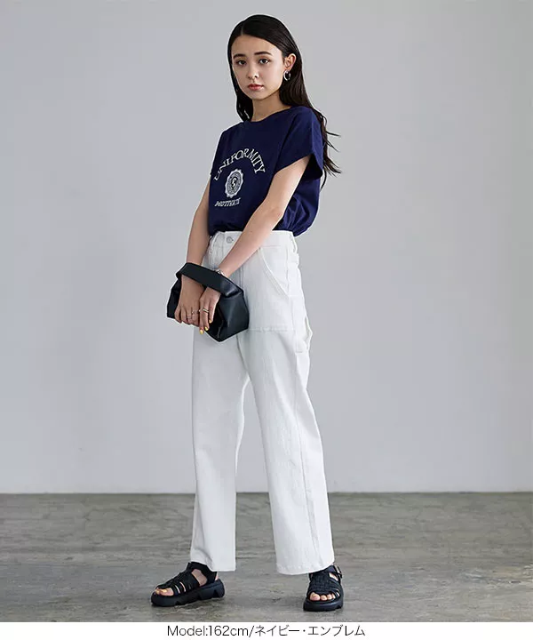 選べるデザイン フレンチ刺繍Tシャツ [C6227]   　