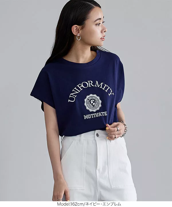 選べるデザイン フレンチ刺繍Tシャツ [C6227]   　