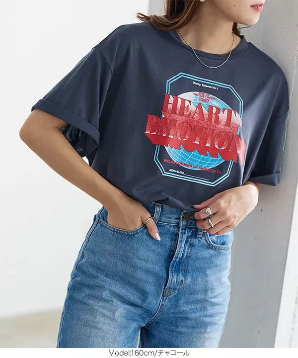 バンドツアー風Tシャツ [C6238] - レディースファッション通販