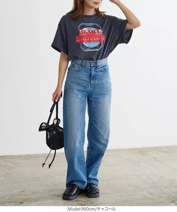 バンドツアー風Tシャツ [C6238] - レディースファッション通販
