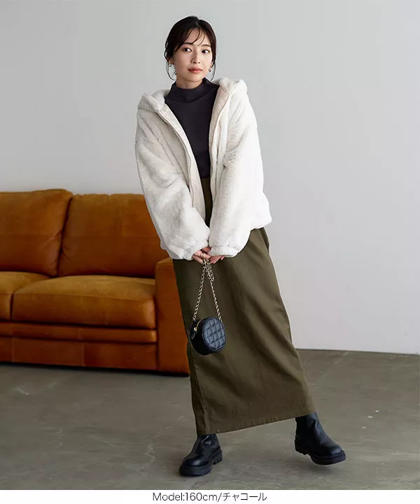 モックネックストレッチニットトップス [C6259] - レディース