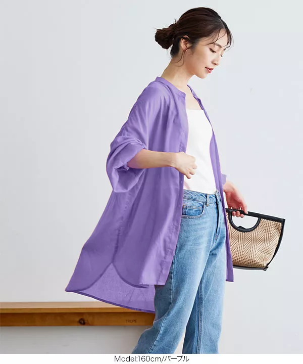 カラーシアービッグシャツ [C6281]   　