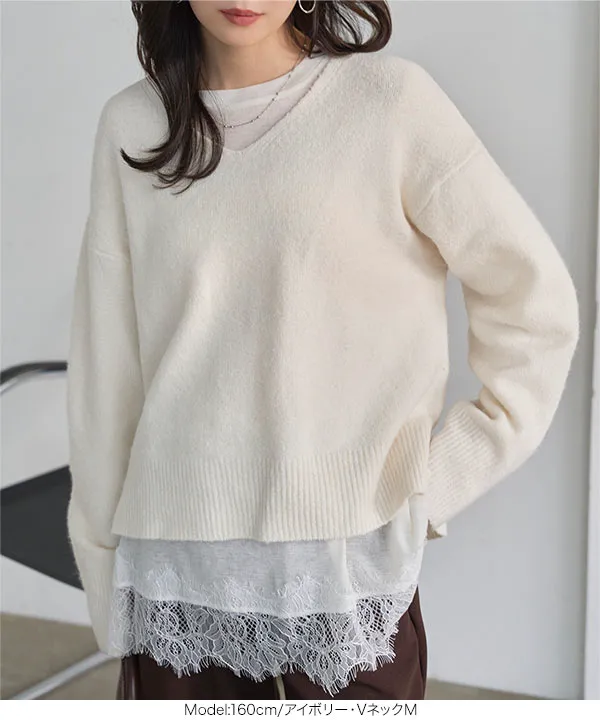 トップス Super 100s Washable Wool V-neck Pullover CASPER JOHN（キャスパージョン）の「Wool mix V-neck knit/ウール