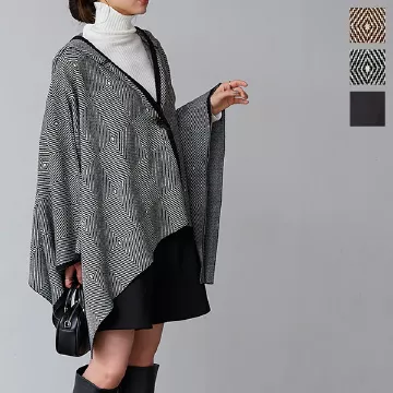 フーディニットポンチョコーディガン [C6305]