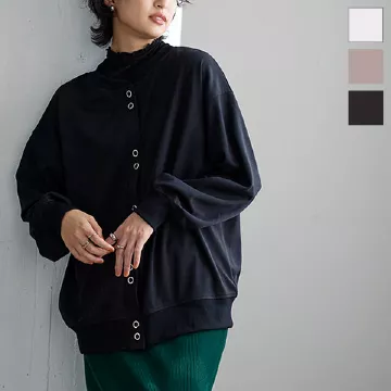 前後2wayスナップボタンカーディガン [C6396]