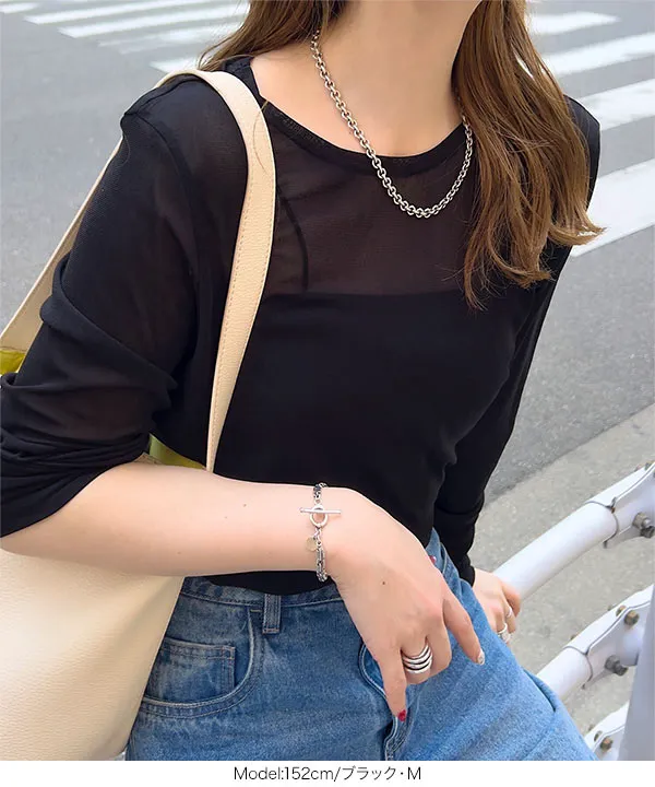 トップス sy. シアーレースインナートップス [C6433] - レディースファッション通販