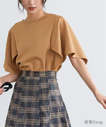 レディースお洋服おまとめ 特価】Oggiコラボ パウダリーツイル フレアスカート 紺