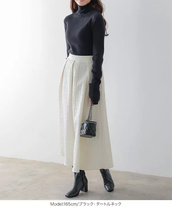 選べる2タイプ フィンガーホール付きリブニット [C6445] - レディース