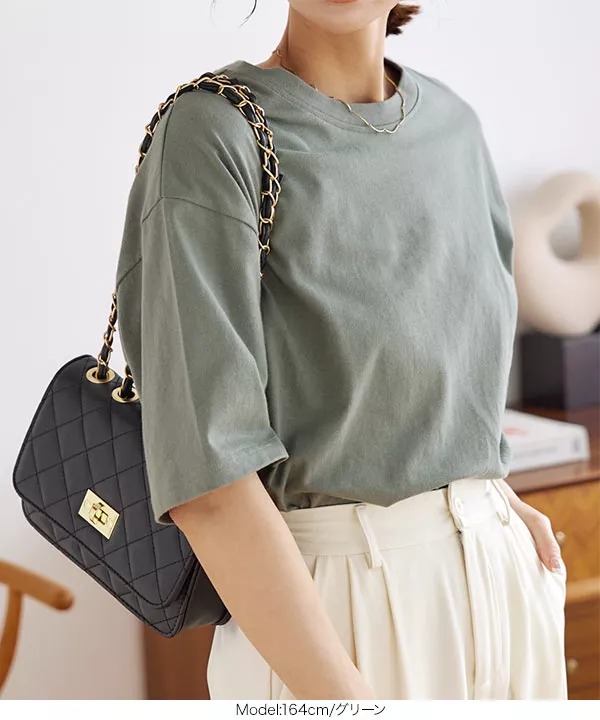 [ コットン100% ] バックプリントコットンTシャツ [C6522]