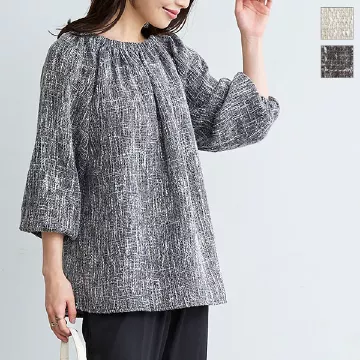 2wayツイードチュニックブラウス [C6524]