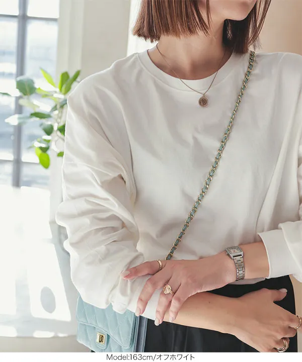 コットン100% ]オーバーサイズロングスリーブTシャツ [C6536