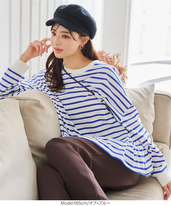 コットン100% ]オーバーサイズロングスリーブTシャツ [C6536