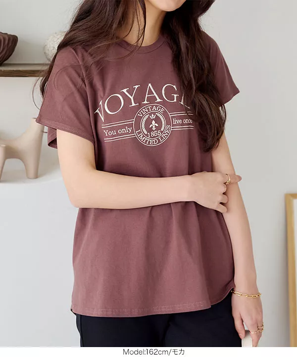 [ コットン100% ] 選べるデザイン フレンチスリーブ刺繍Tシャツ [C6541]