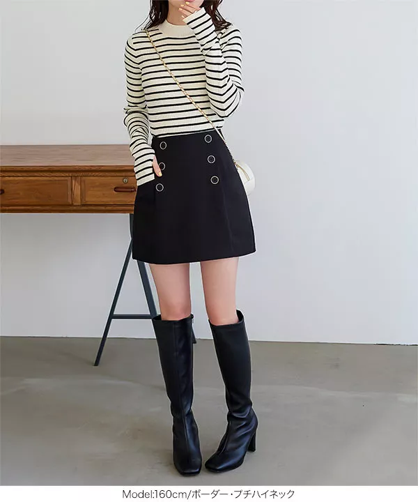 本日のみお値下げ❗️アパルトモン　リブニット　美品 莉歩さんコラボ ]スヌード付き2wayネックルーズスリーブリブニット