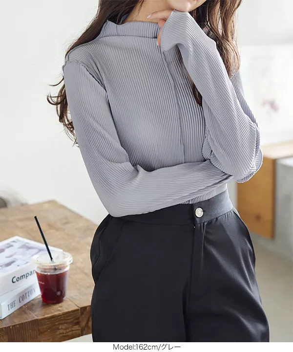 前後2wayメロウハイネックトップス [C6583] - レディースファッション