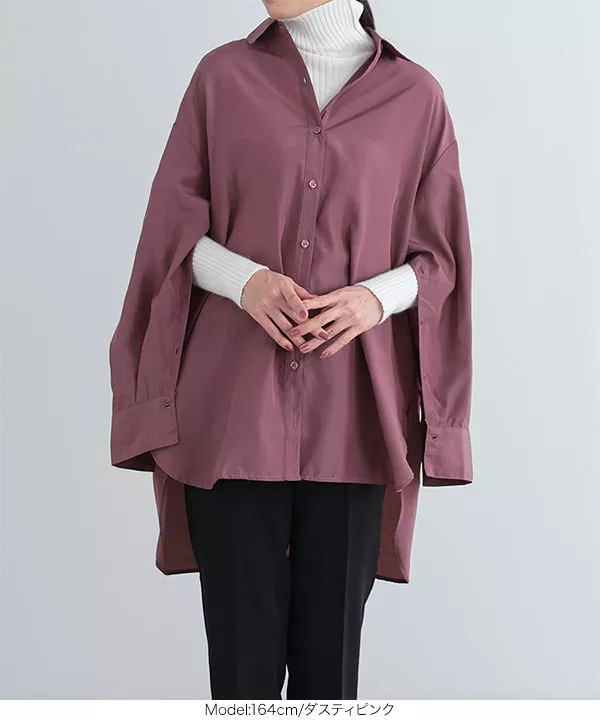 華奢見せが叶う 進化系2way袖スリットブラウス [C6615] | トップス全品送料無料！8/7(金)18:00〜8/10(月)朝11:59まで